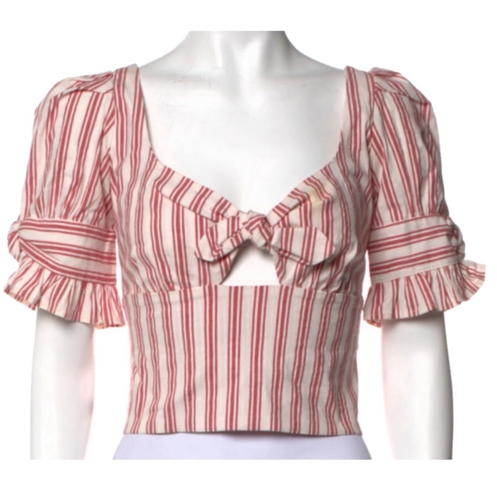 Stone Cold Fox Striped Red and White Women's Top